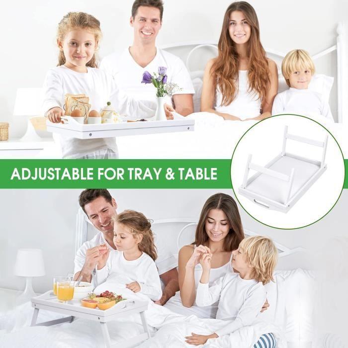 Plateau de petit-déjeuner - artmeer - bambou - portable - pliable - rectangulaire