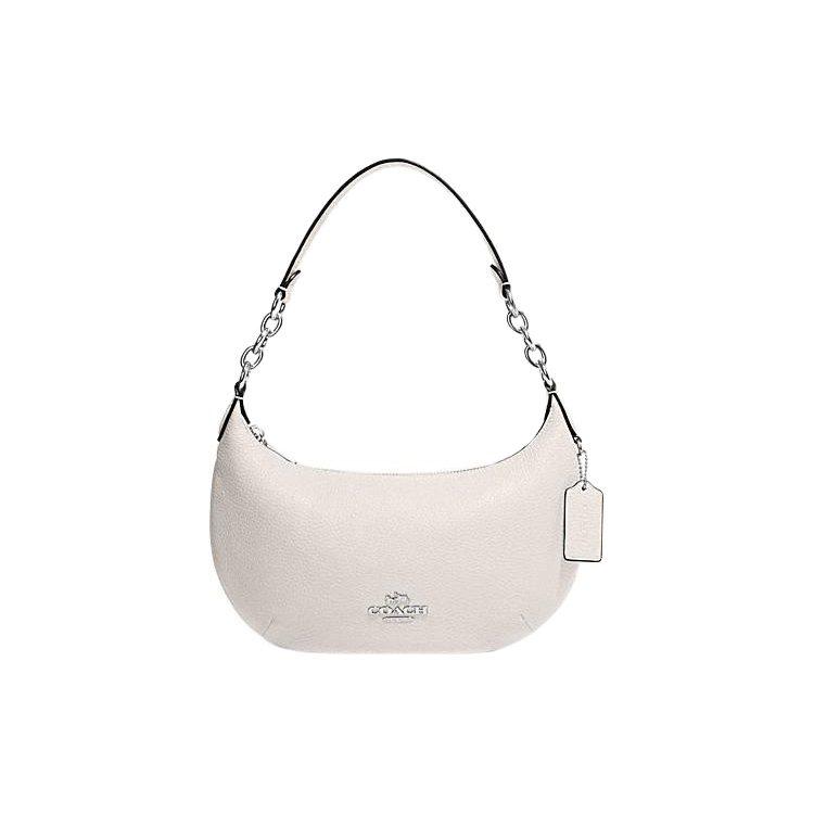 Coach Cow Leather Crescent Bag Shoulder Bag Handbag Shoulder Bag Large Size Women's White CE619-SVHA