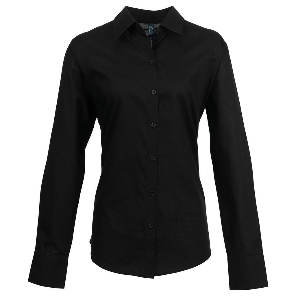 Premier Womens/Ladies Signature Oxford Long-Sleeved Shirt