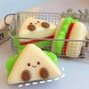 Squishy Sandwich Squeeze Stress Toy Cute Thick Toast Fast Rebound Decompression Toys Lovelys Soft Relax Triangular Bread Gift