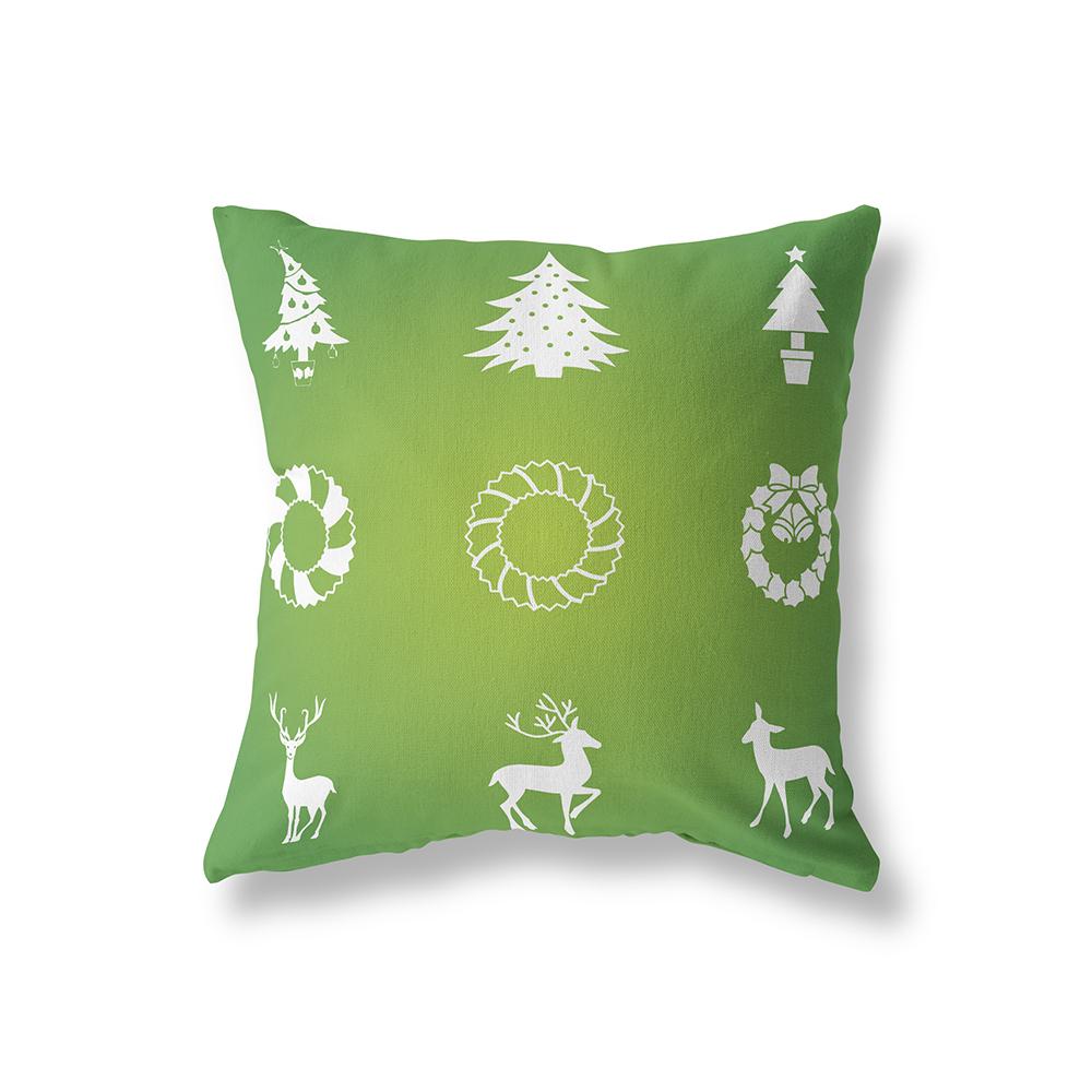 Christmas Theme Snowman Reindeer Print Pattern Cushion Cover Home Living Room Sofa Decoration Square Pillow Pillow Cover