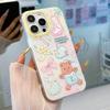 Cartoon Bear Suitable for Apple 16PM Cute 13 Mobile Phone Case Iphone15pro Bow Bracelet Protection Case