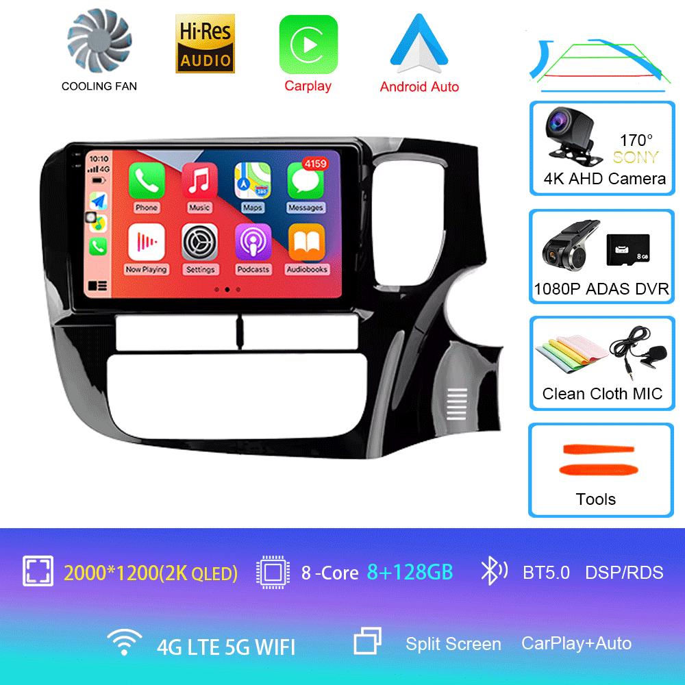Car Radio Android 14 Carplay For Mitsubishi Outlander 3 GF0W GG0W 2012 2013- 2018 Navigation GPS Multimedia Player Stereo WiF+4G