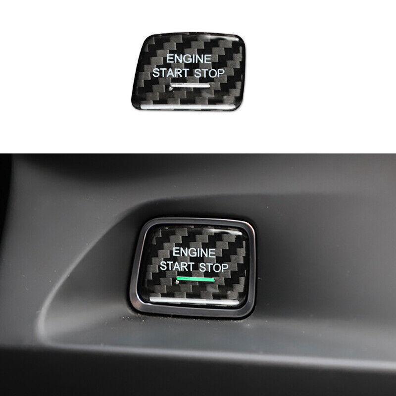 For Chevy Corvette C7 Real Carbon Fiber Engine Push Start Button Cover 2014-