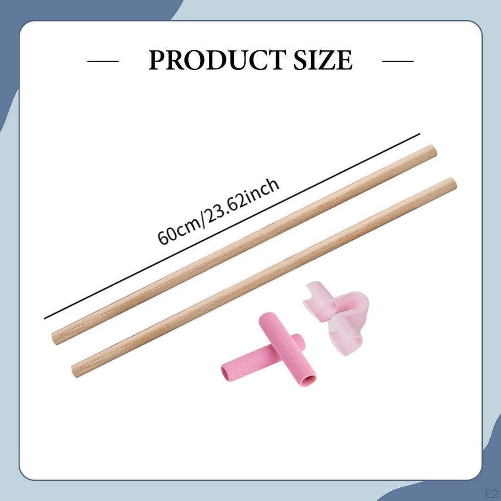 2 Stück Rückenstrecker Holz Tragbar Übung Haltungskorrektur für Tanz Krafttraining