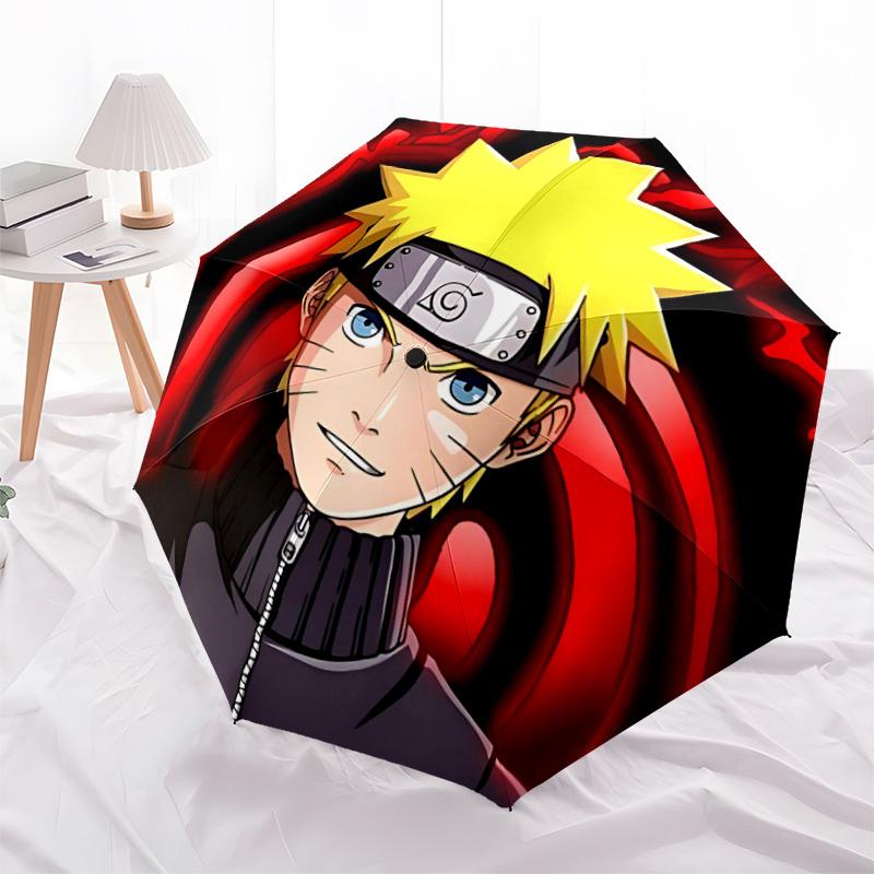 1pc Naruto Sage Mode Automatic Open/Close Umbrella Compact Travel Umbrella, 8 Rib Heavy Duty, Perfect for Women & Men a0923167