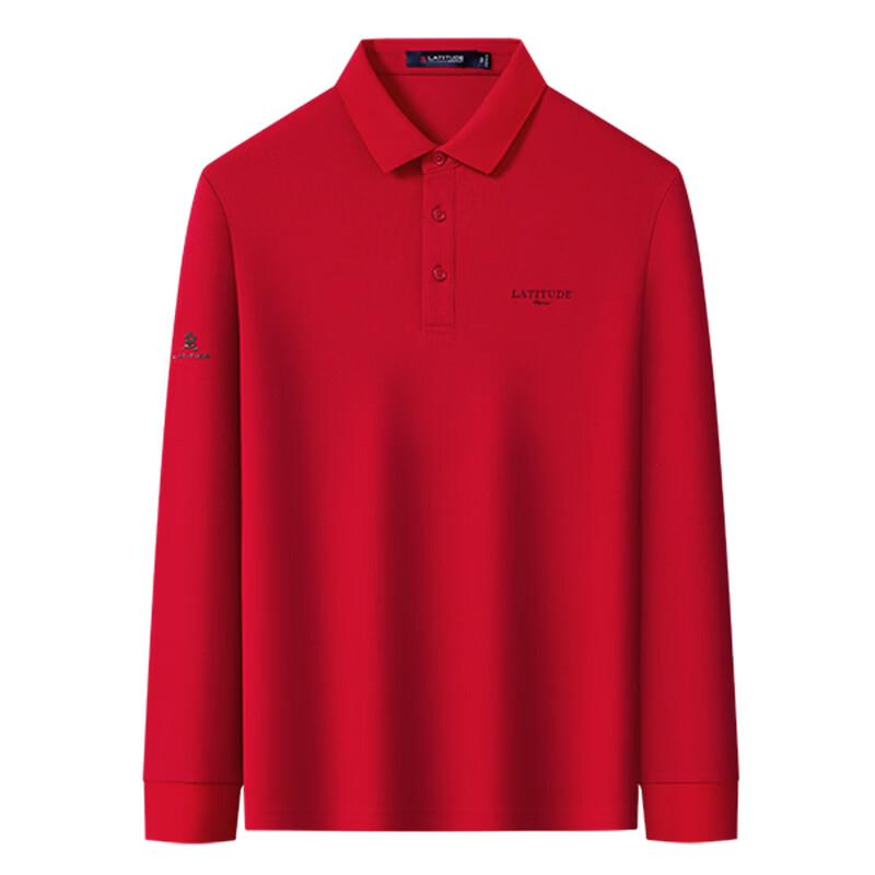 MONTAGUT Men's Easy-Care Long-Sleeve Pique Polo Shirt