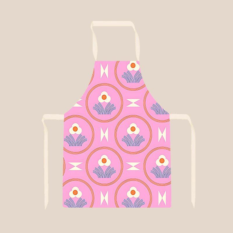 

Ins Style Linen Sleeveless Apron Home Kitchen Waist-Mounted Catering Cooking Work Special Clothing 47x38cm