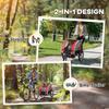 Baby Bike Trailer, Child Bicycle Trailer with 5 Point Harness, Steel Frame, Reflectors, Safety Flag, Hitch Coupler, Red