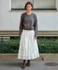 Sseomweeobeoteo Button Shirring Long Skirt - Ivory
