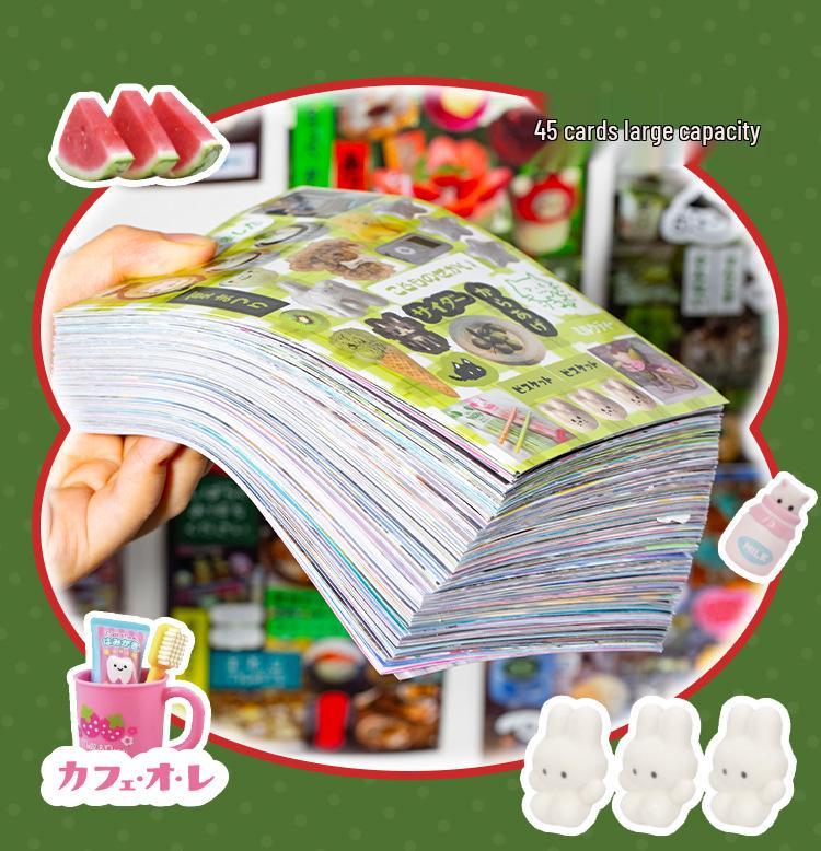 Yu Xian 45-Sheet Retro Japanese Die-Cut Sticker Book for DIY Journals & Collages