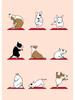 Modern Funny Cute Bulldog Cat Panda Yoga Gesture Poster And Print Canvas Painting Animal Nordic Wall Art Nursery Kidroom Decor