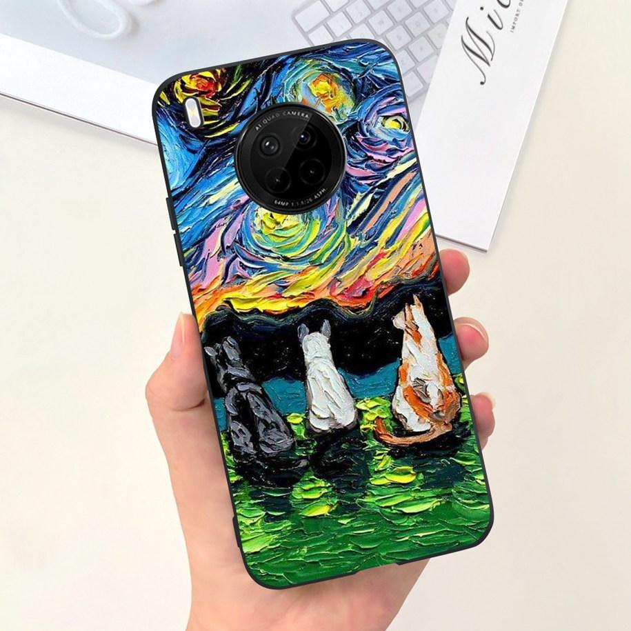 For Huawei Y9a 2020 Silicone Case FRL-22 FRL-23 Cute Astronaut Love Heart Slim Soft TPU Phone Case on Huawei Nova Y9a Y 9A Cover