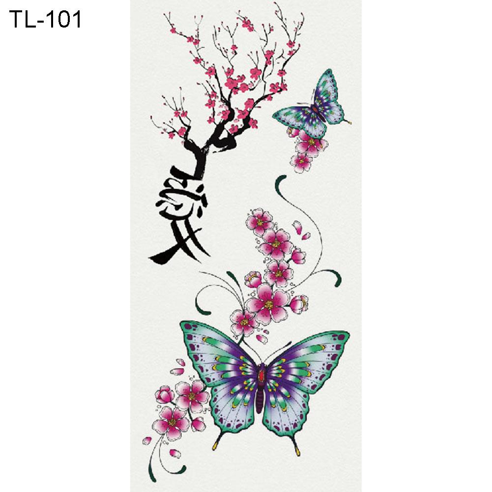 Fashion Butterfly Dragon Flower Body Art Temporary Fake Tattoo Sticker Decal