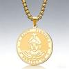 Saint Florian Pendant Necklace Guardian Angel Coin Pendant Necklaces Men Firefighter Protection Amulet Stainless Steel Jewelry