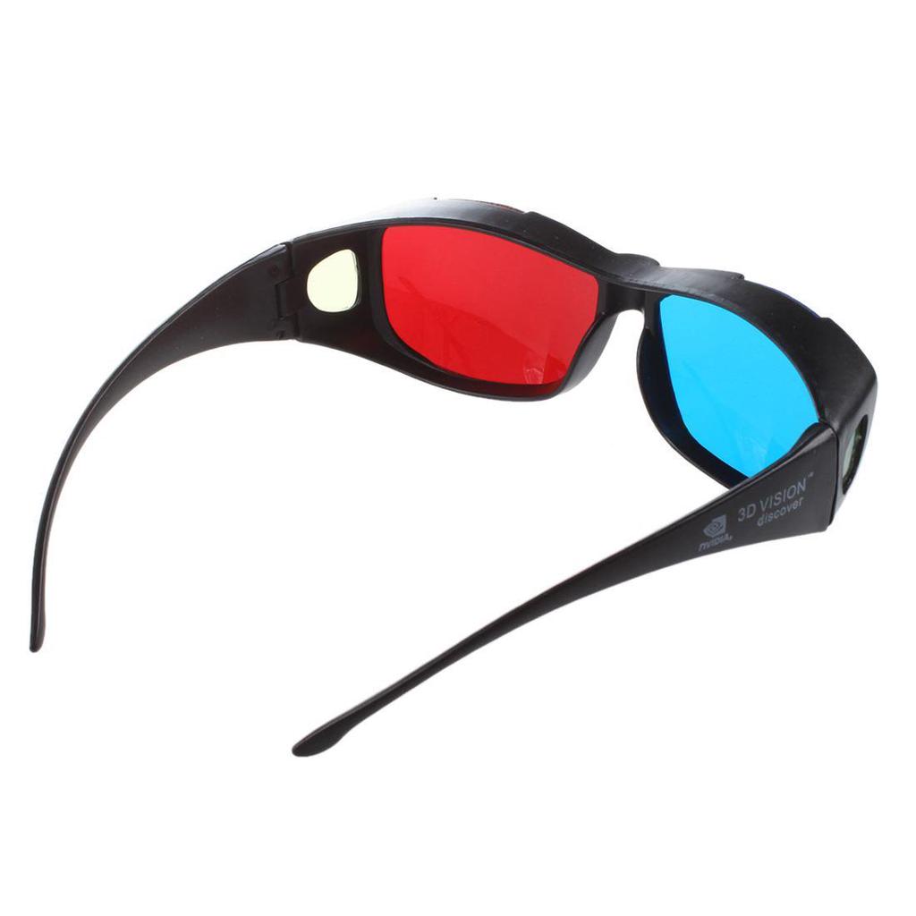 Cyan Anaglyph Simple Style 3d Glasses 3d Movie Game-extra Upgrade Style 2Pcs With Different Style Red-blue