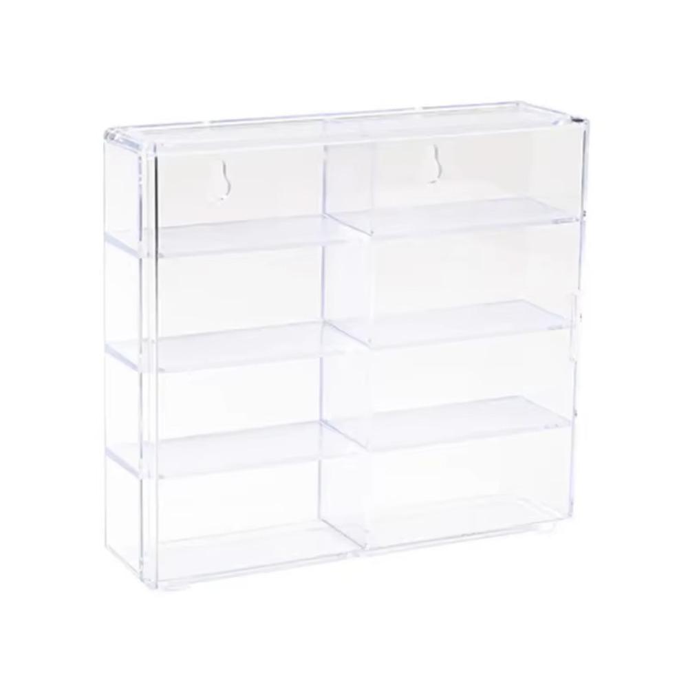 1/4pcs Stackable Acrylic Cabinet Rack Dustproof Transparent Car Storage Box Car Display Box Gift