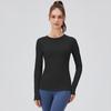 Women's High-Elastic Tight-Fit Long Sleeve Yoga & Running T-Shirt