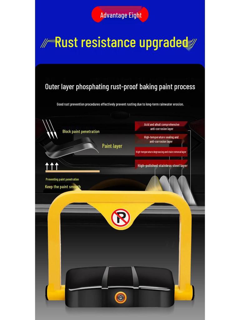 Yinhong 180° Anti-Collision Smart Parking Lock with Alarm & Remote Control