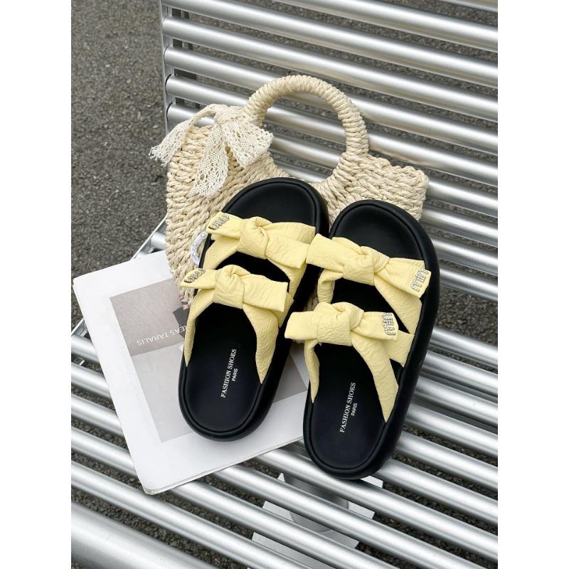 Thick-soled slippers women's summer wear retro feeling new casual fashion cool slippers women