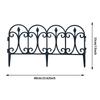 5PCS Garden Plastic Rail Fence Detachable Protective Guard Edging Border Decoration for Outdoor Lawn Patio