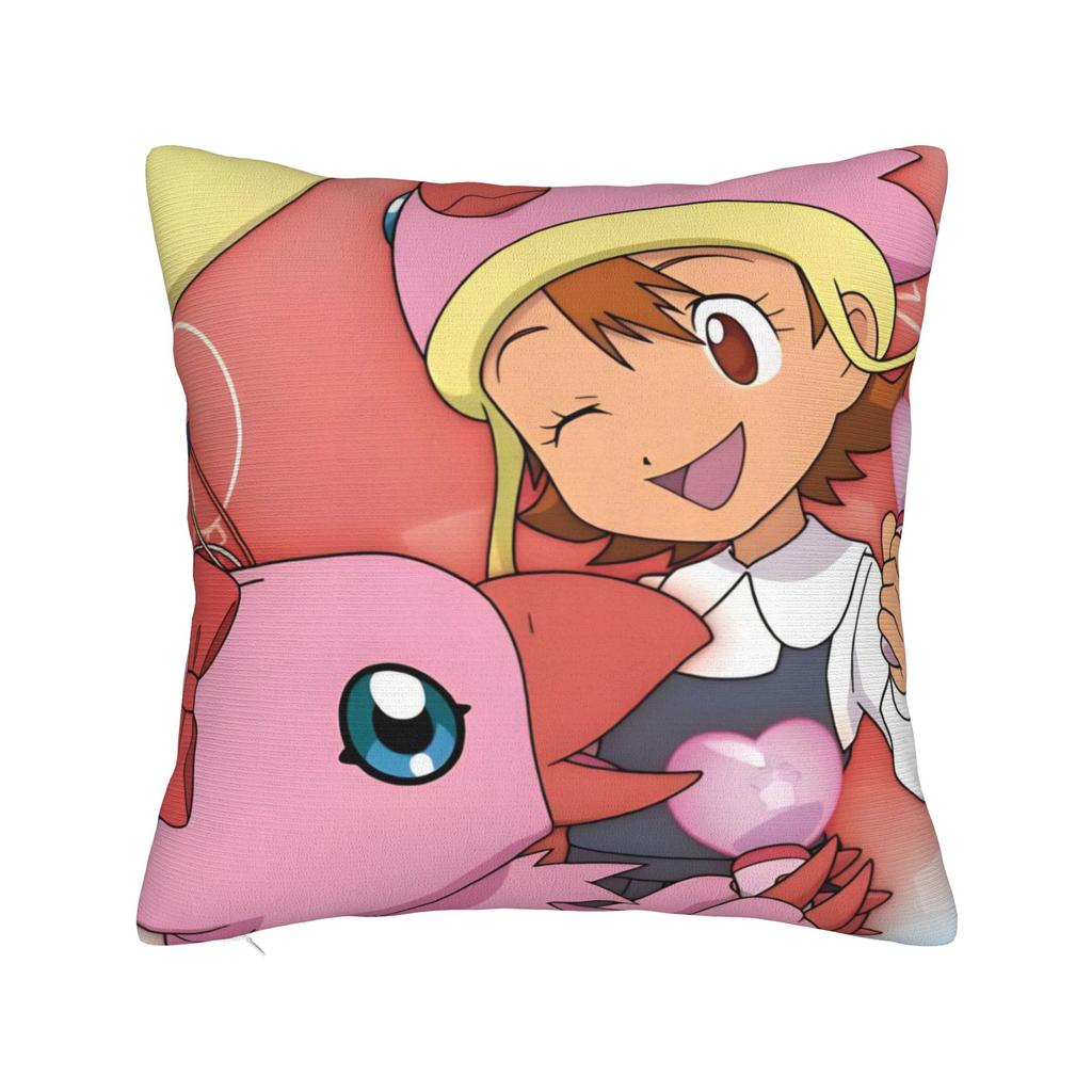 Digimons Cartoon Square Pillow Case Cushion Covers Fashion Polyester Decor Pillowcase For Home 40X40Cm