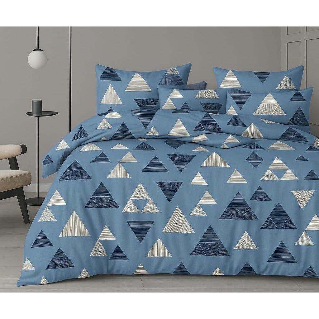350TC Glace Cotton Wedding Comforter Set Double Bed King Size with 1 Bedsheet Flat and 2 Pillow Covers AC Duvet II 4 Pc