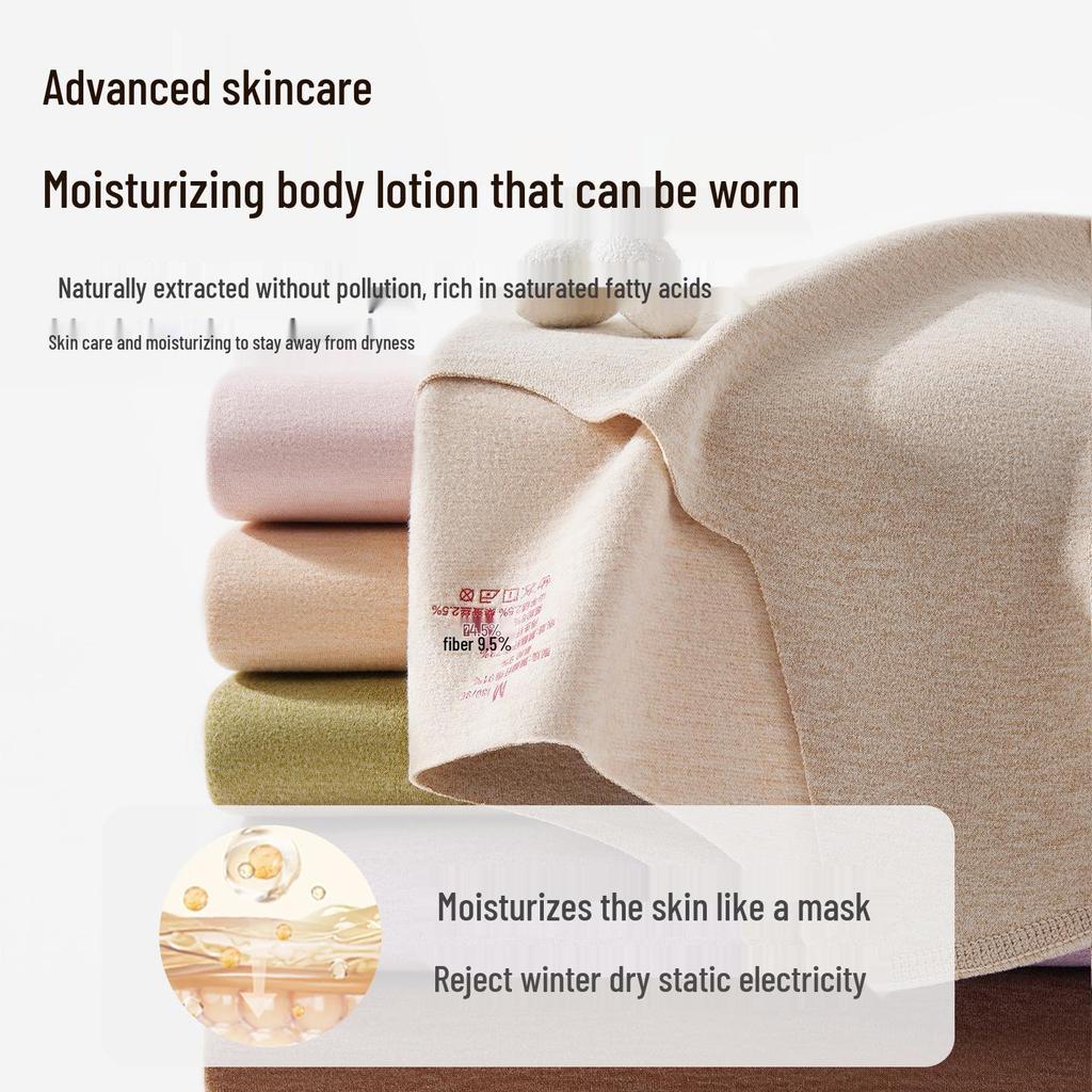 Women's 2025 Seamless Fleece-Lined Antibacterial Turtleneck & Pants Set - Warm Winter Long Johns