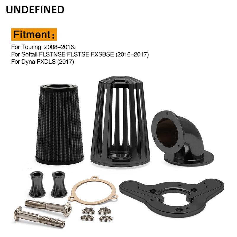 Motorcycle Air Filter Intake Cleaner Black For Harley Touring Road King Electra Glide Road Glide Street Glide Trike Glide CVO