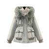 Thickened Down Cotton-padded Jacket Thickened Down Small Big Fur Collar Cotton-padded Jacket Winter Short Jacket