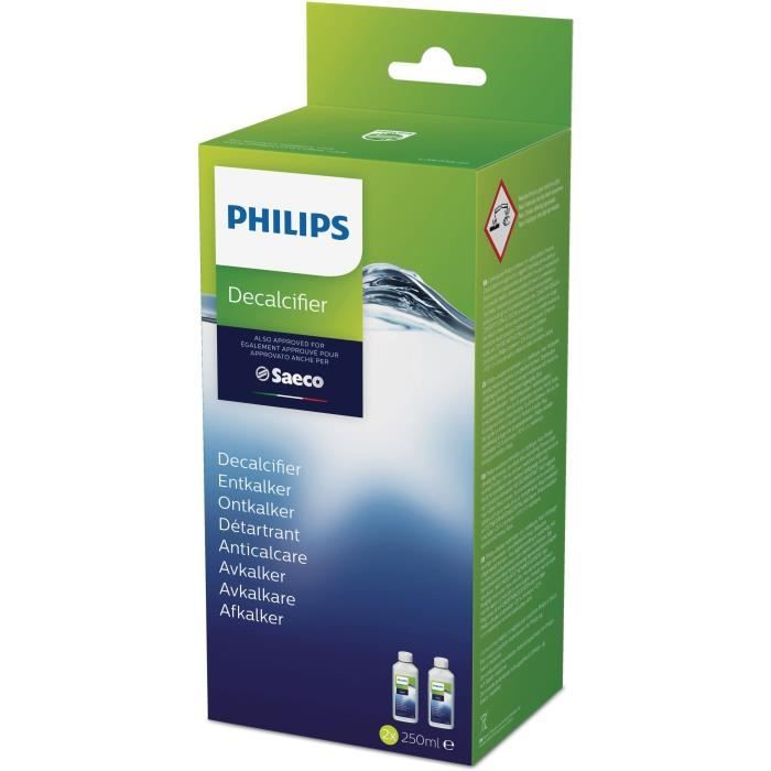 Détartrant machine a café - PHILIPS - CA6700/22 - compatible cafetieres Philips & Saeco - x2 bouteilles de 250ml
