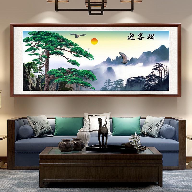 5D Diamond Painting Greeting Pine Scenery DIY Point Diamond Art Large Diamond Living Room Decoration
