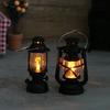 6cm Mini Led Retro Glowing Pony Lantern Simulation Cande Light Night Light Dollhouse Miniature Kerosene Lamp Home Decor Toy