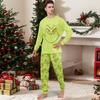 Print Cute Family Set Pajamas, Home Clothes, Family Set Long Sleeve Top Pants Set