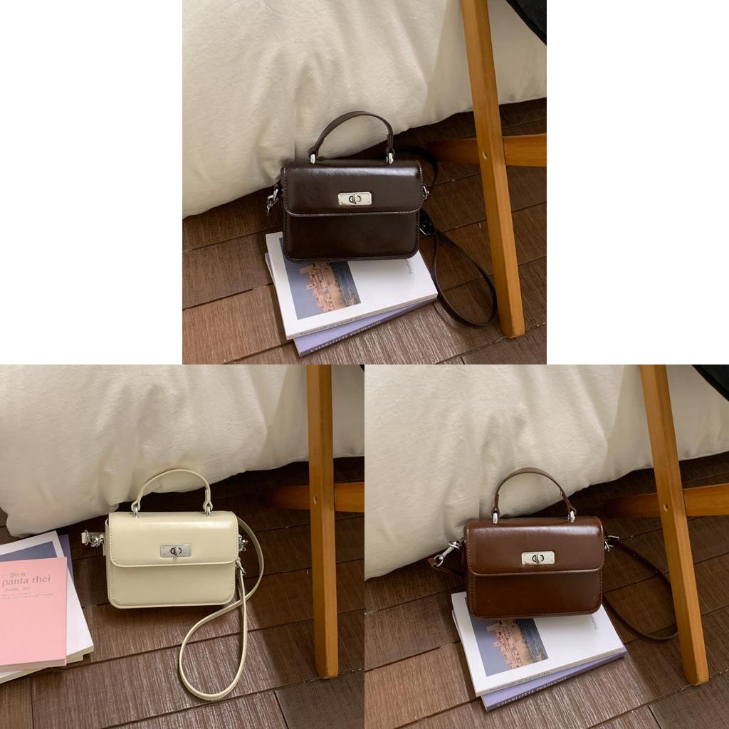 Pu Small Square Bag For Women With Zipper Closure And Interior Pockets For Daily Use