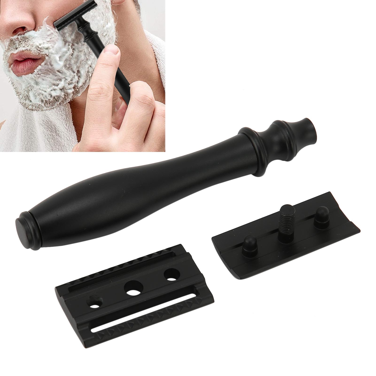 

Портативная двойная бритва, многоразовая безопасная черная бритва, нож для удаления волос на теле для домашнего салона (Без