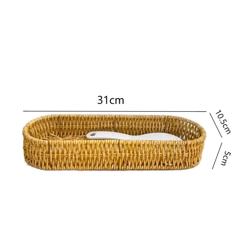 Härte Rattan Weide Geflochten Servierkörbe Haushalt 7 Stile Ablass Stäbchen Gabel Löffel Halter Handgeflochtener Rattan Korb