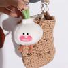 Cute Funny Garlic Plush Doll Plant Key Ring Garlic Pendant Vegetable Keychain  Bags and Keys