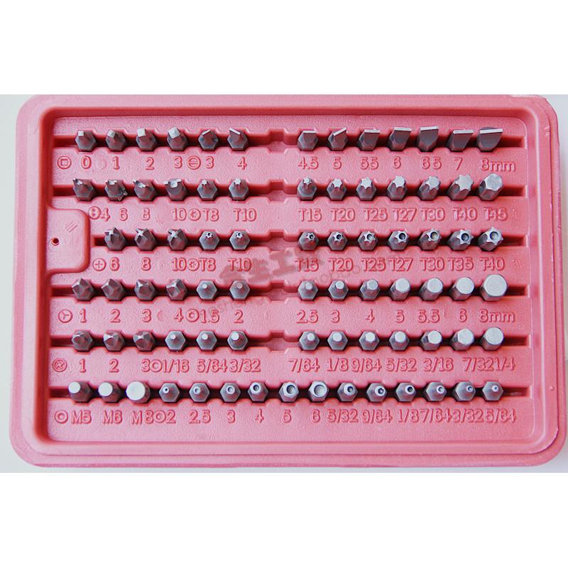 100PCS Screw Bit & Electric Screwdriver Connecting Rod Socket Set (Plastic Tool Container)