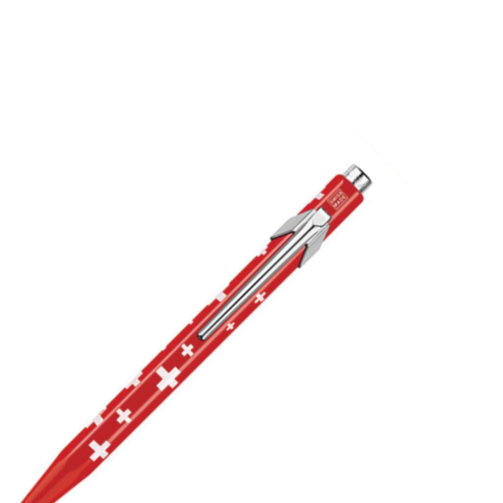 Caran d'Ache 849 Collection Swiss Flag Ballpoint Pen, Oil-Based, 0849-253, Officially Imported