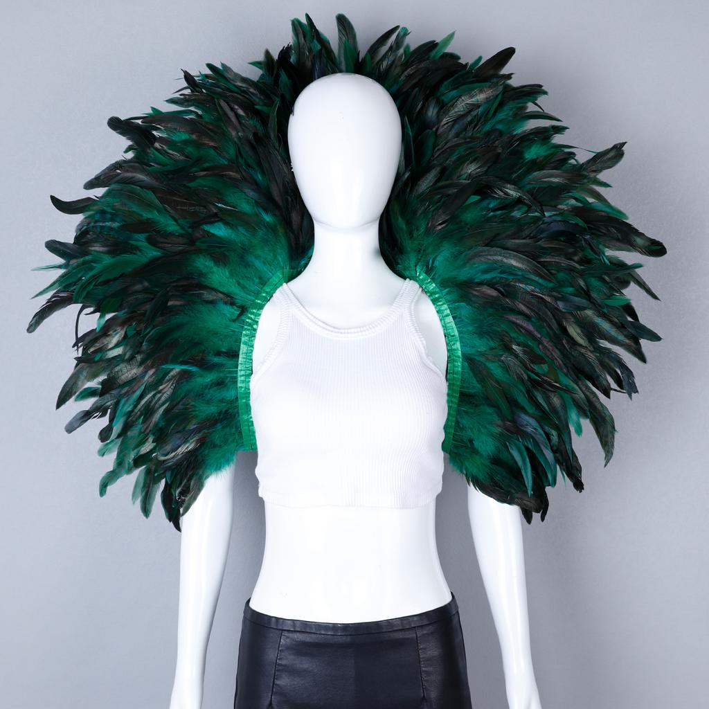 Party Luxury Scarf Feather Cosplay Designer Punk Halloween Masked Ball Carnival Feather Punk Carnival Party Apparel Accessories
