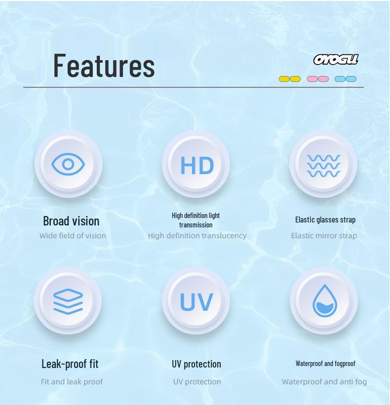 Children's High-Definition Waterproof Anti-Fog Silicone Goggles - Protective Eyewear for Boys and Girls