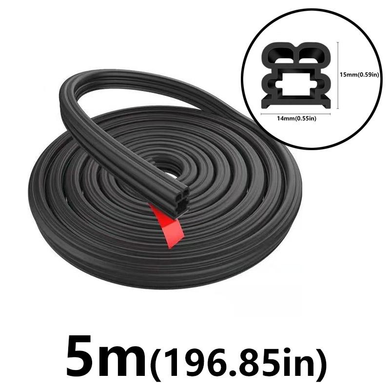 Verdickter Streifen für Autotür, Kofferraumhaube, universeller Dichtungsstreifen zur Staub- und Geräuschreduzierung, Autotürdichtungen, doppellagiger Gummistreifen