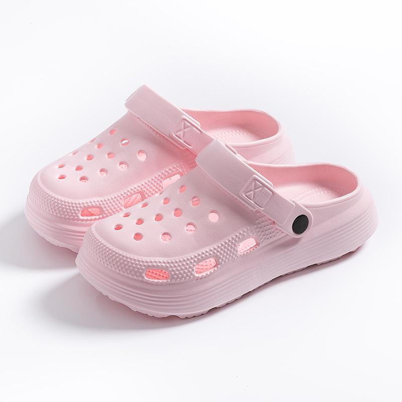 "Unisex Summer Garden Shoes: Non-Slip, Thick-Soled Half-Toe Beach Sandals"