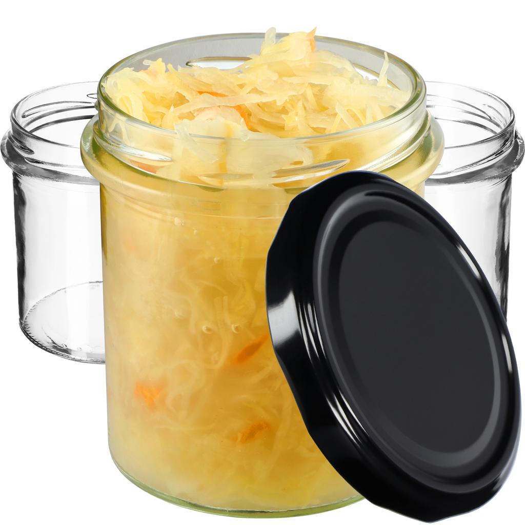 KADAX 10x Glas Glas 350ml Für Konserven Marmelade Honig Pastete Fleisch