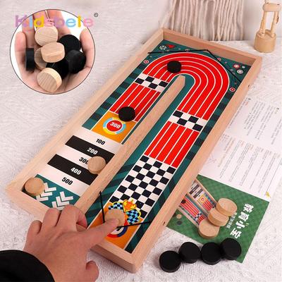 Ahşap Masa Oyunu Seti Oyuncağı Disk Savaşları Masa Oyunu Kazanan Curling Oyunu Yetişkin Aile Eğlencesi İçin İdeal Etkileşimli Satranç Oyuncakları