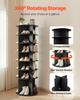 7 Tiers Rotating Shoe Rack Tower, 360° Spinning Shoe Rack, Revolving Storage Round Carousel Display, Freestanding Lazy Susan Organizer Display for