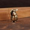 2 Stück/Set Sammlerfigur Messing-Igel-Statue Verziert Mit Schönen Blättern Und Blumen