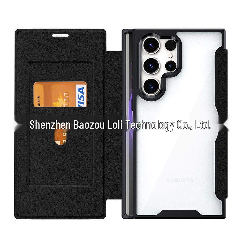 Samsung S24ultra Manyetik Magsafe Özelliğine Sahip S23Plus Deri Kapaklı Kılıf