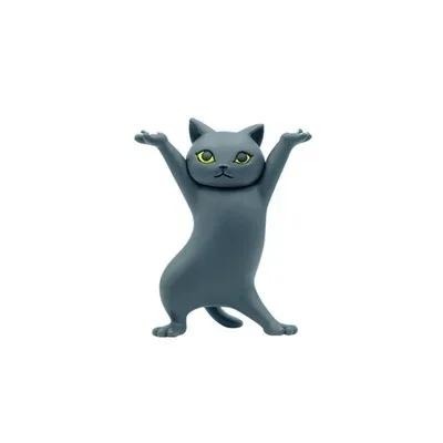 Kawaii Cats Pen Holder Funny Cat Doll Ornaments Plastic Crafts Earphone Support For Room Office Desk Home Decoration Accessories